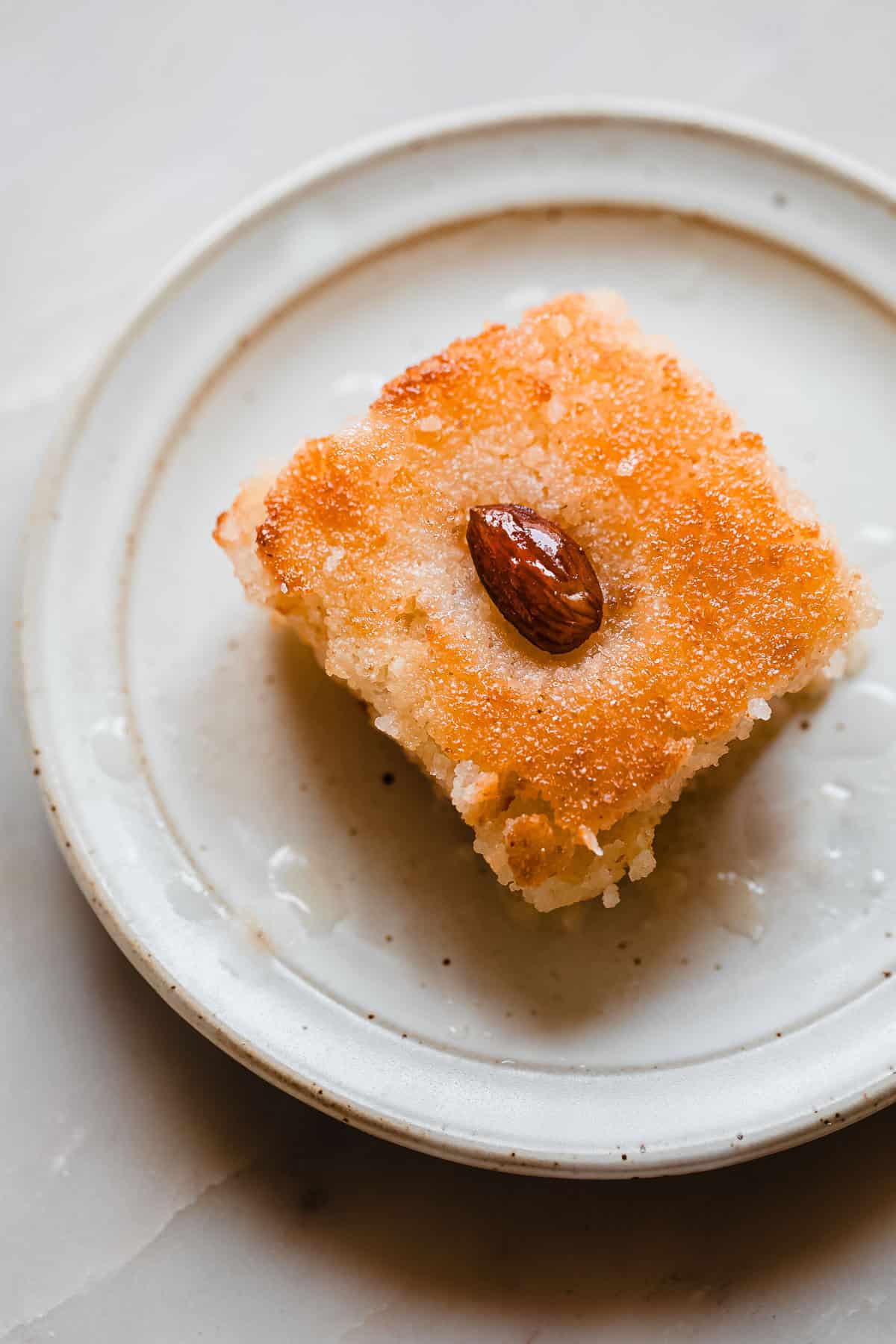 Orange Blossom Semolina Cake (Basbousa)