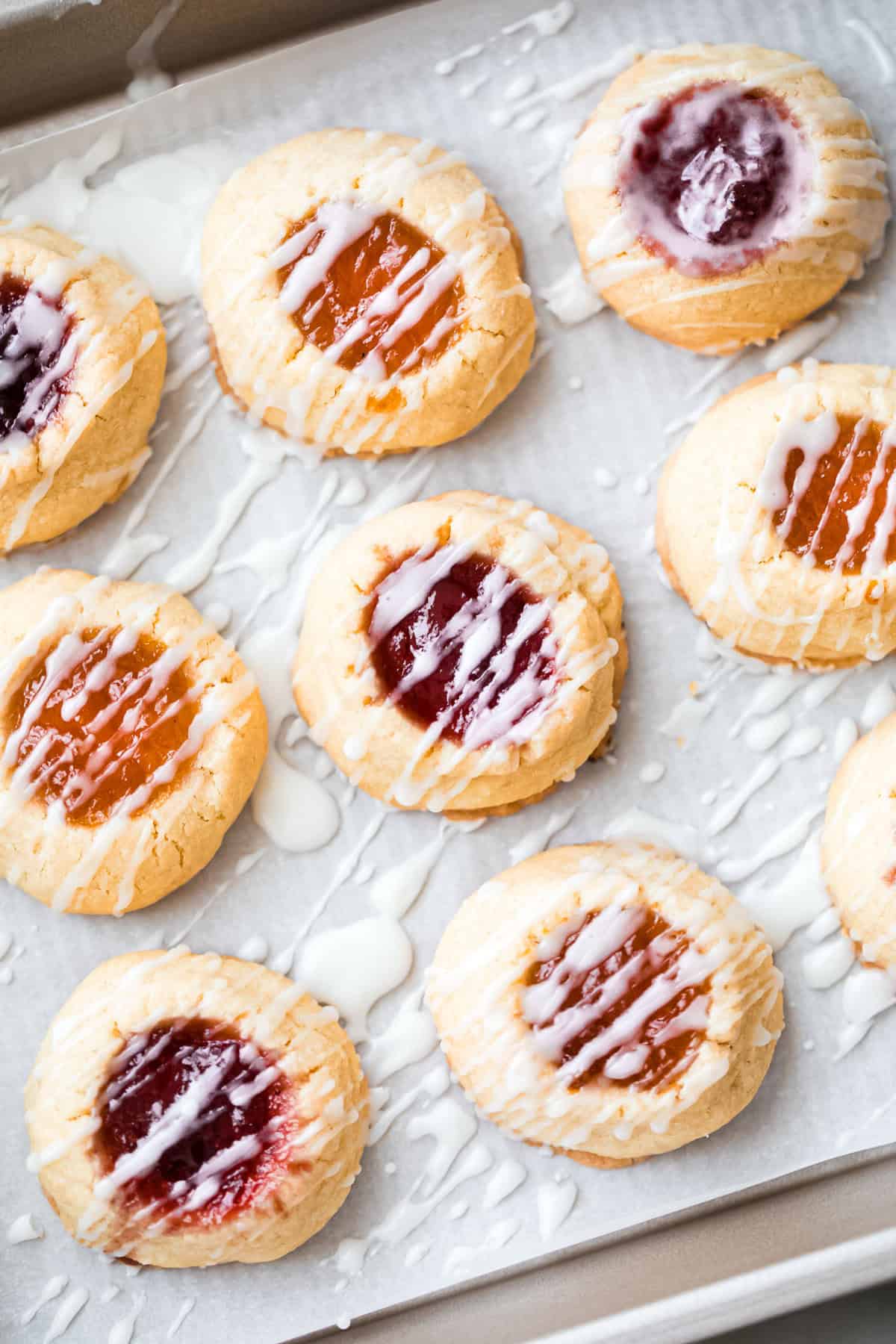 Apricot Raspberry Thumbprint Cookies