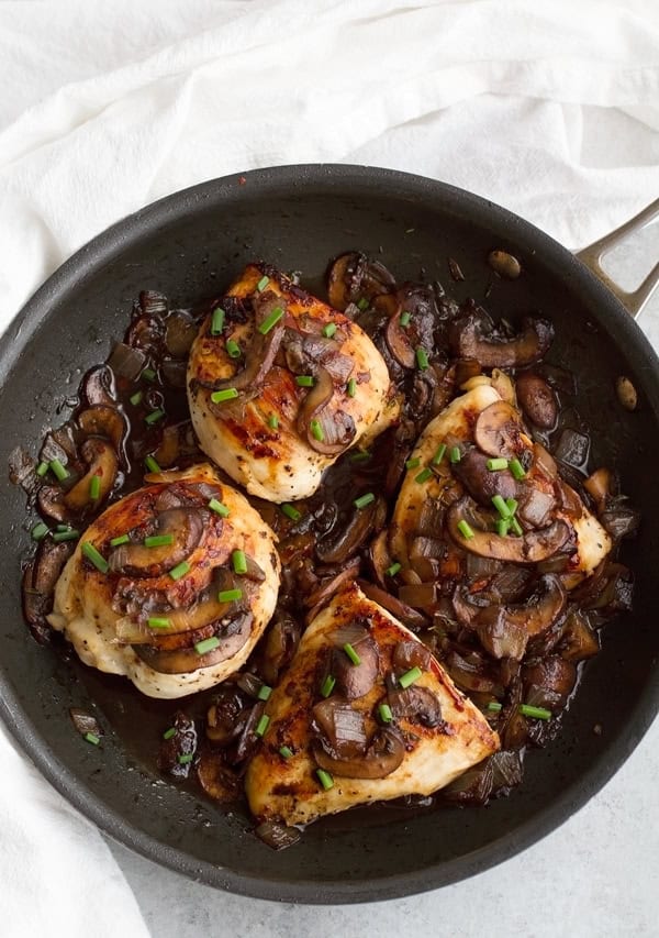 Balsamic Chicken with Mushrooms and Thyme - Little Spice Jar