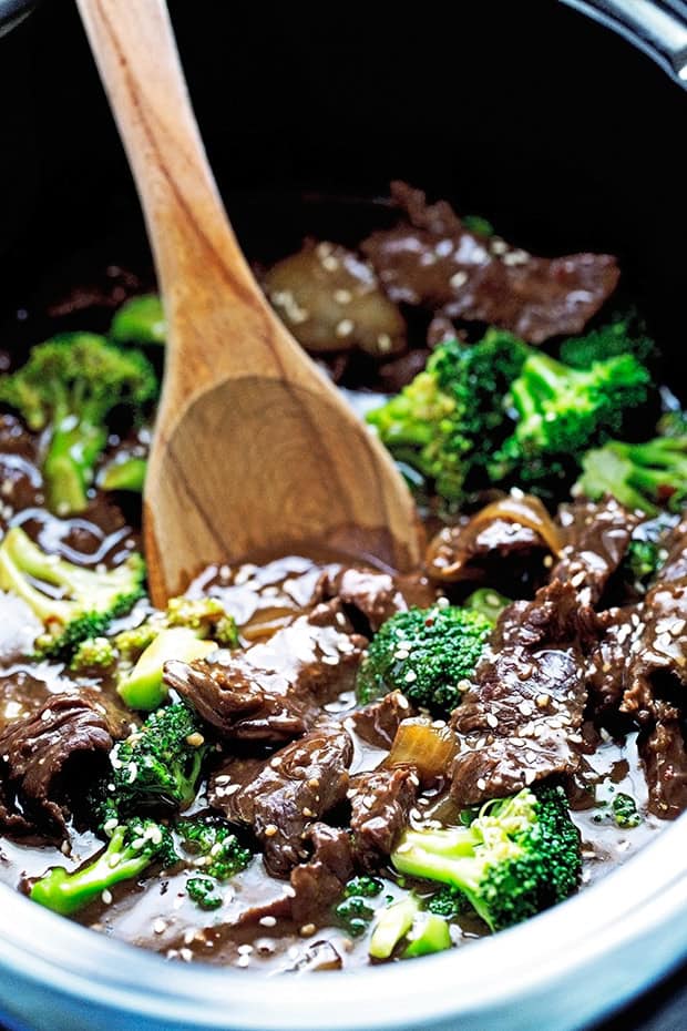 Slow Cooker Broccoli Beef Recipe | Little Spice Jar