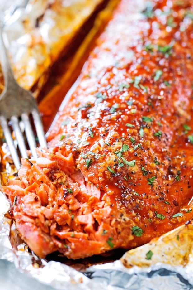 Firecracker Baked Salmon in Foil