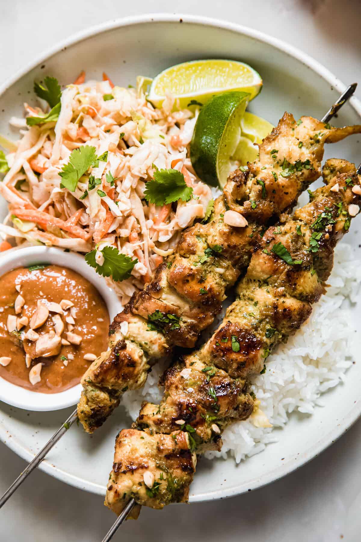 Chicken Satay with Peanut Dipping Sauce