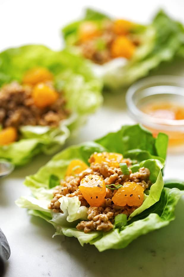 Orange Chicken Lettuce Wraps