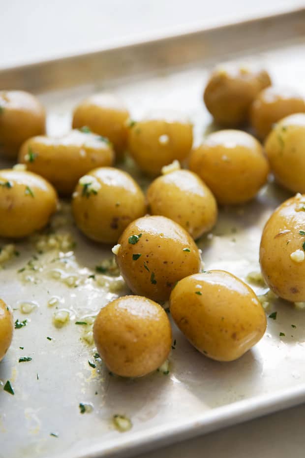 potatoes on tray