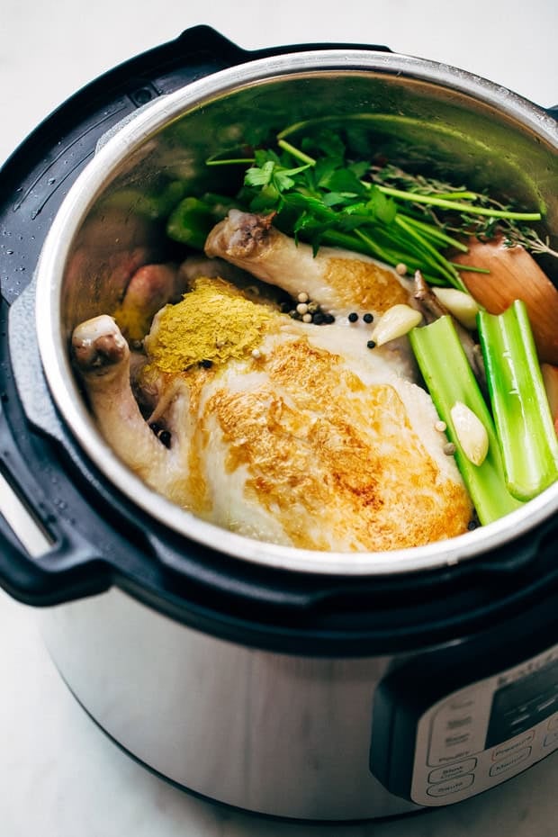 The Basics: One Hour Pressure Cooker Chicken Broth