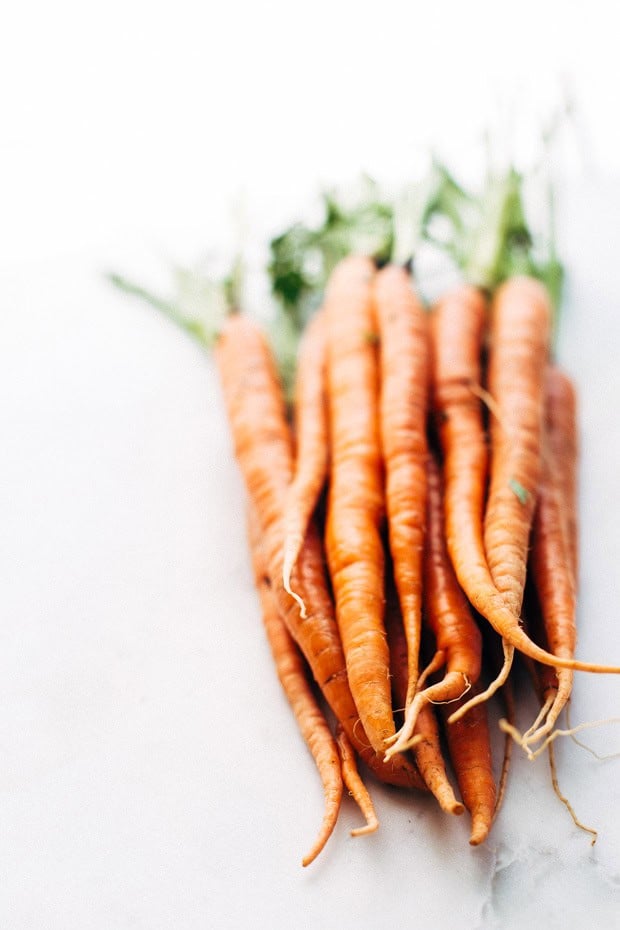carrots on white marble