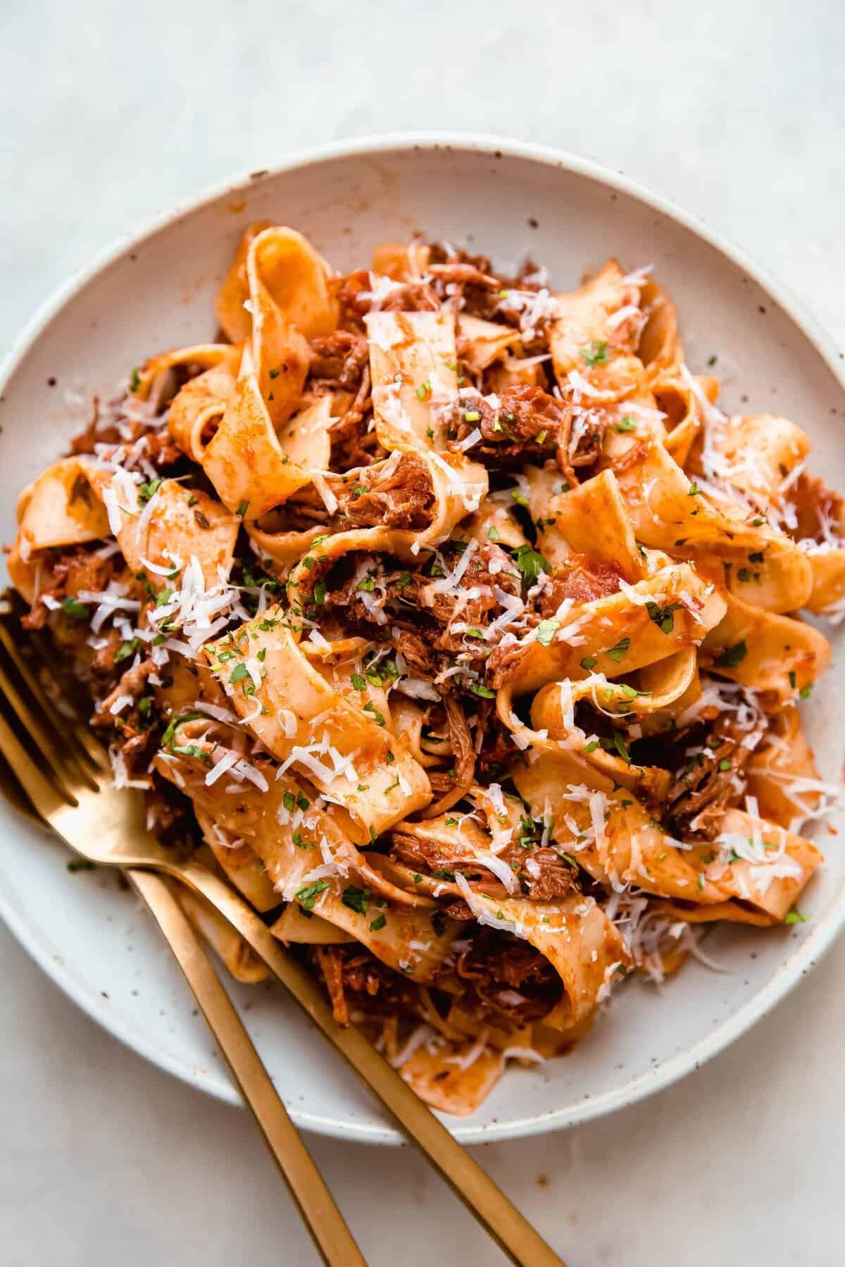 Weekend Braised Beef Ragu with Pappardelle - Little Spice Jar