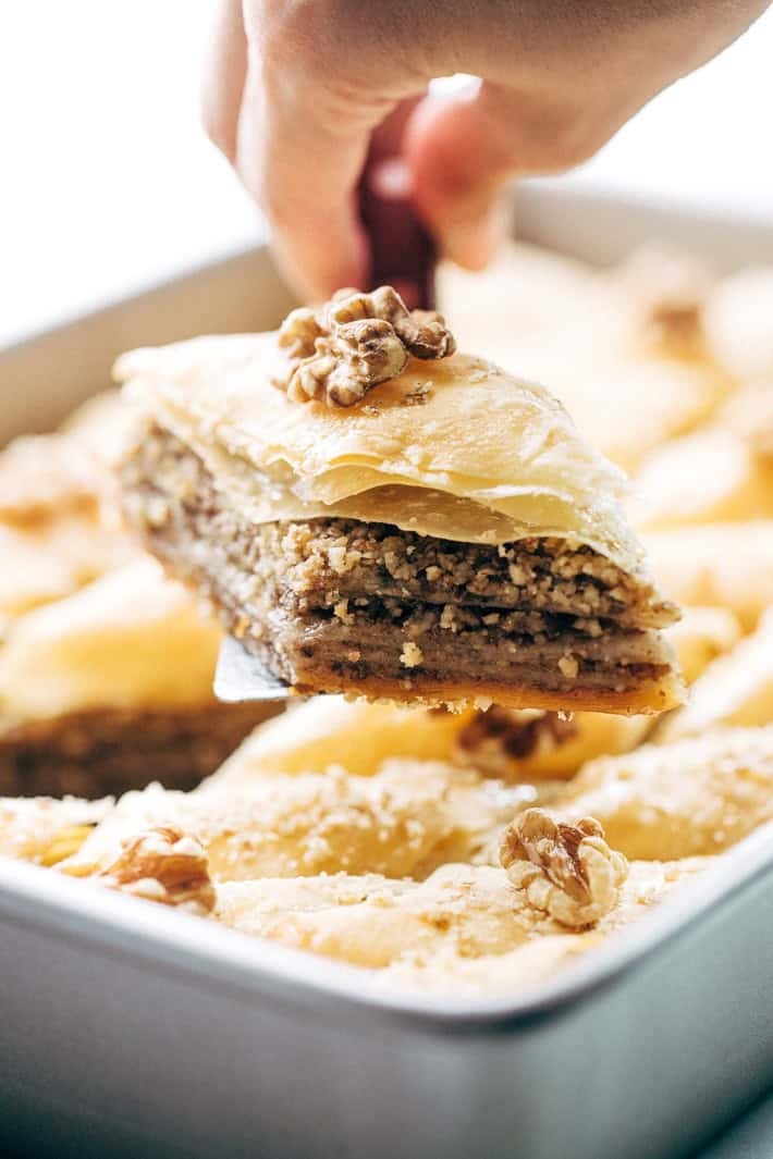 Holiday Walnut Baklava with Homemade Syrup