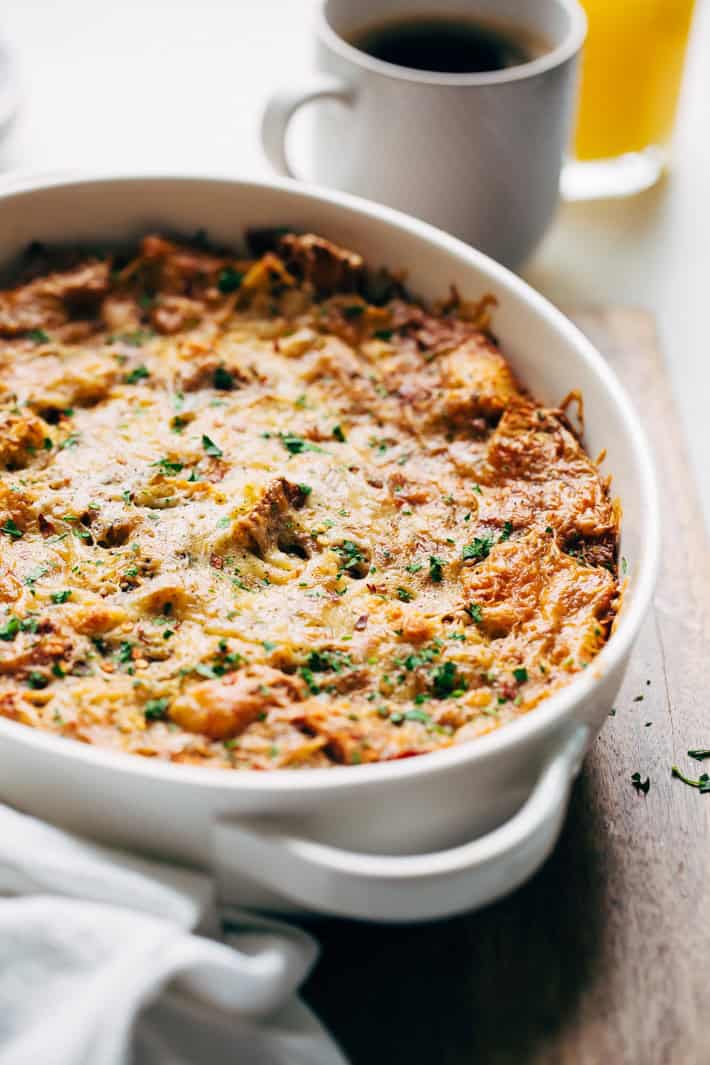 Sun-dried Tomato Basil Breakfast Casserole (Strata)