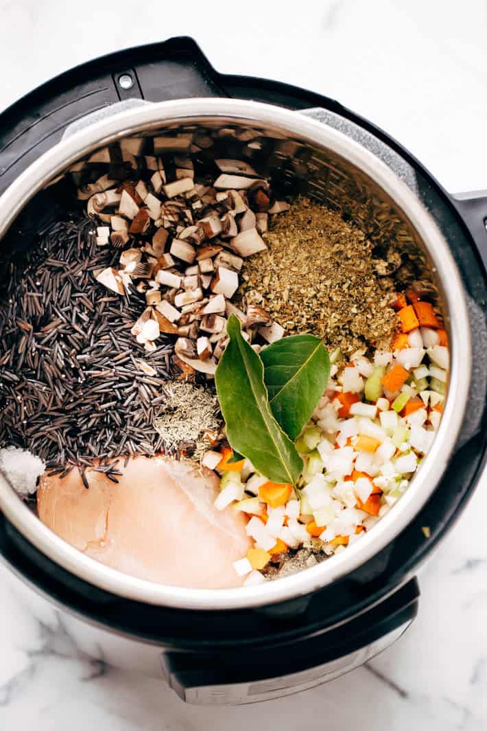 soup ingredients in instant pot