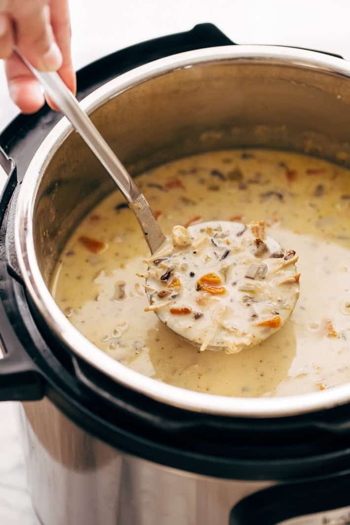 Instant Pot Chicken Wild Rice Soup Recipe | Little Spice Jar