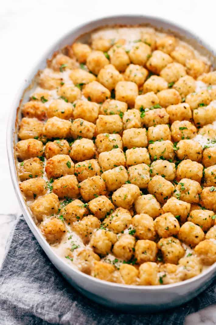 Chicken Pot Tater Tot Hotdish