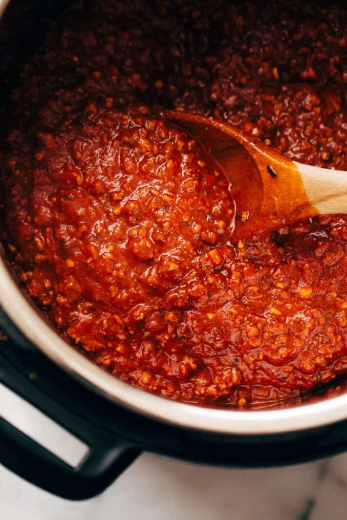 meat sauce in the instant pot