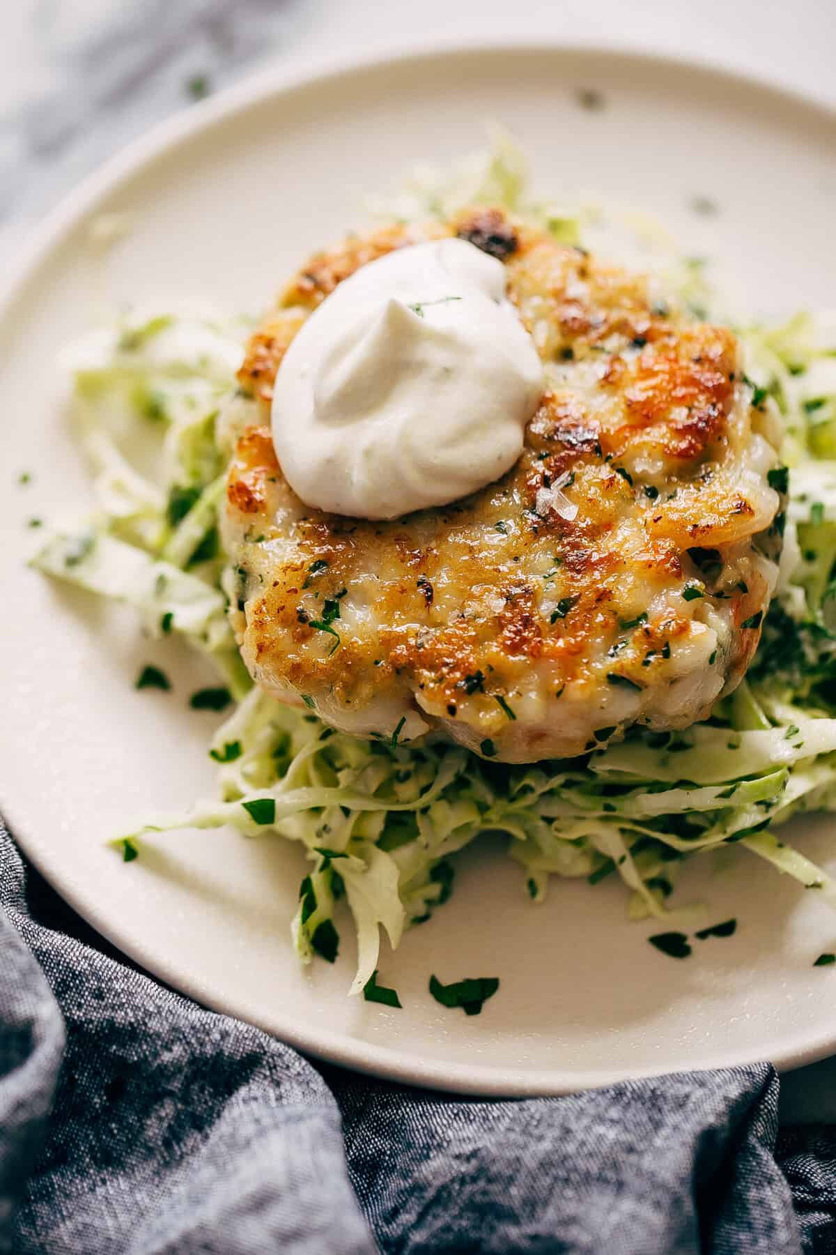 Simple Shrimp Burgers with Jalapeño Lime Slaw