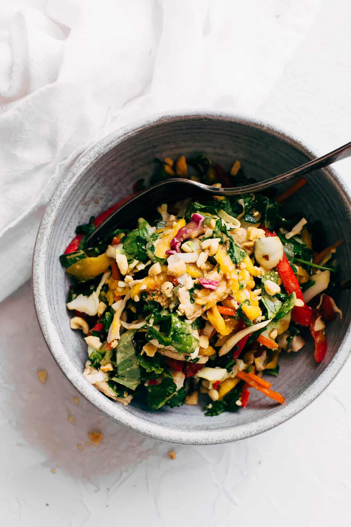 Chopped Thai Chicken Salad with Skinny Peanut Dressing (meal prep)