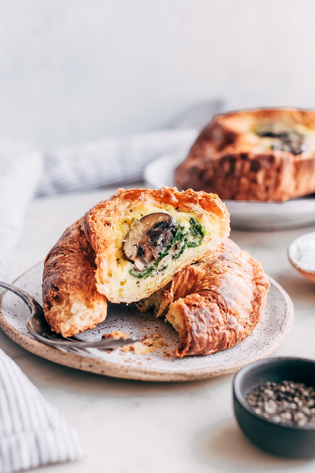 Baked Breakfast Croissant Boats