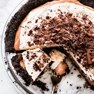nutella pie in chocolate sandwich cookie crust