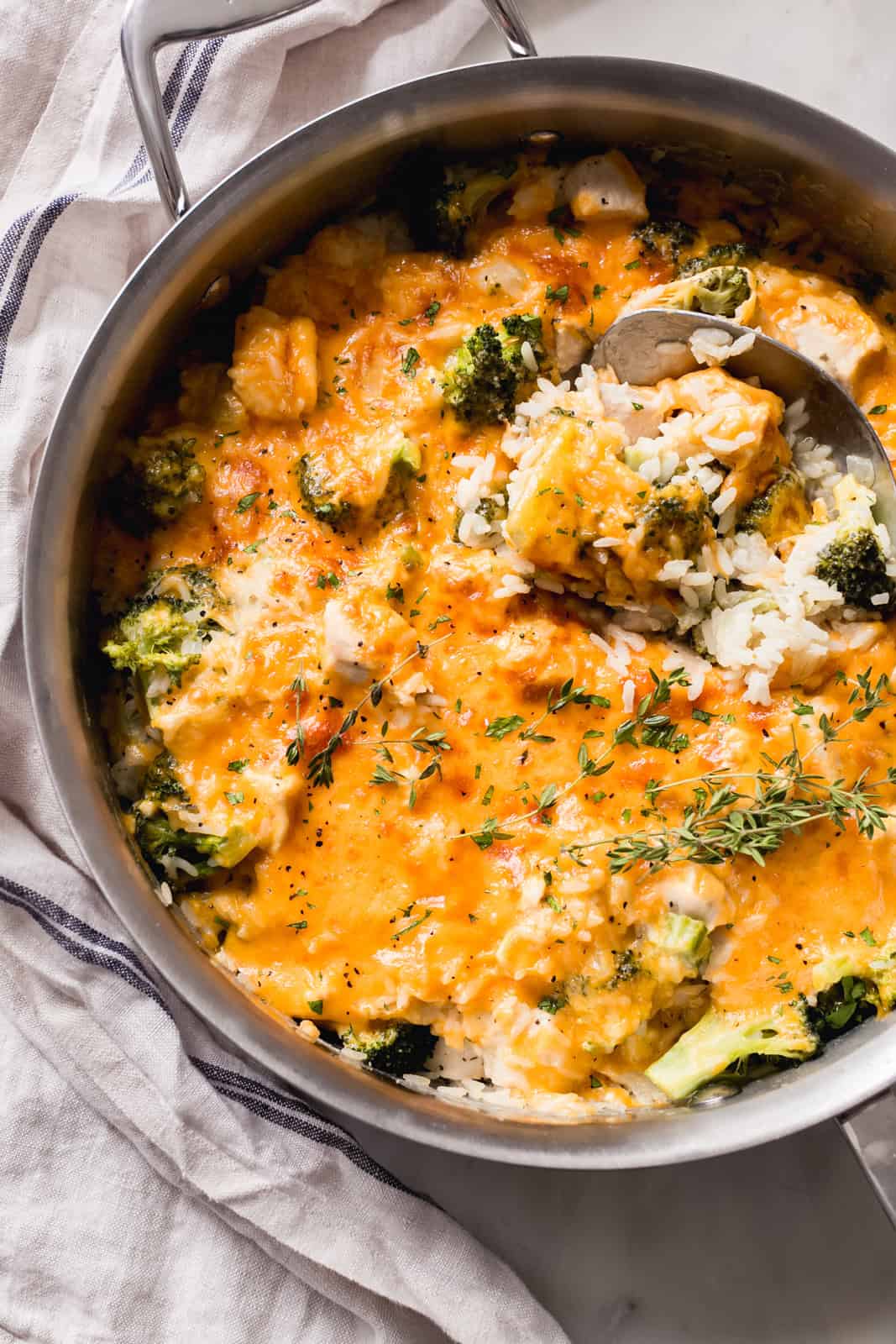 One Pot Cheesy Chicken Broccoli Rice Casserole - Little Spice Jar