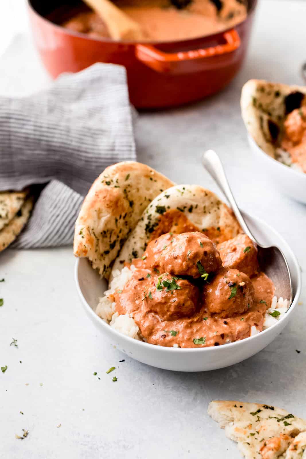 Creamy Chipotle Butter Chicken Meatballs