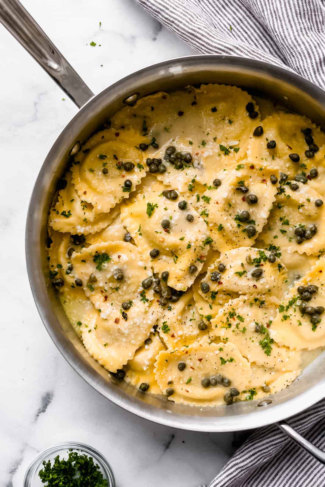 Super Easy Weeknight Ravioli Piccata
