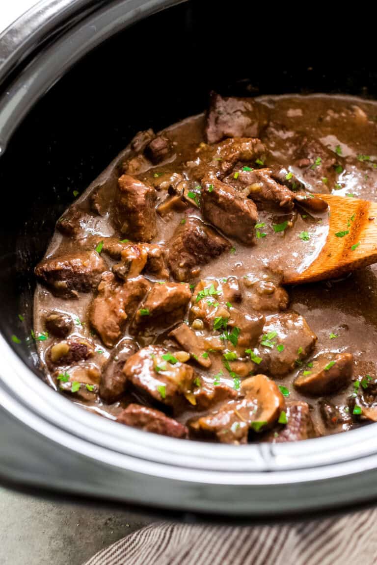 Beef Tips Rack Slow Cooker Beef Tips Recipe (and Instant Pot!) | Little Spice Jar