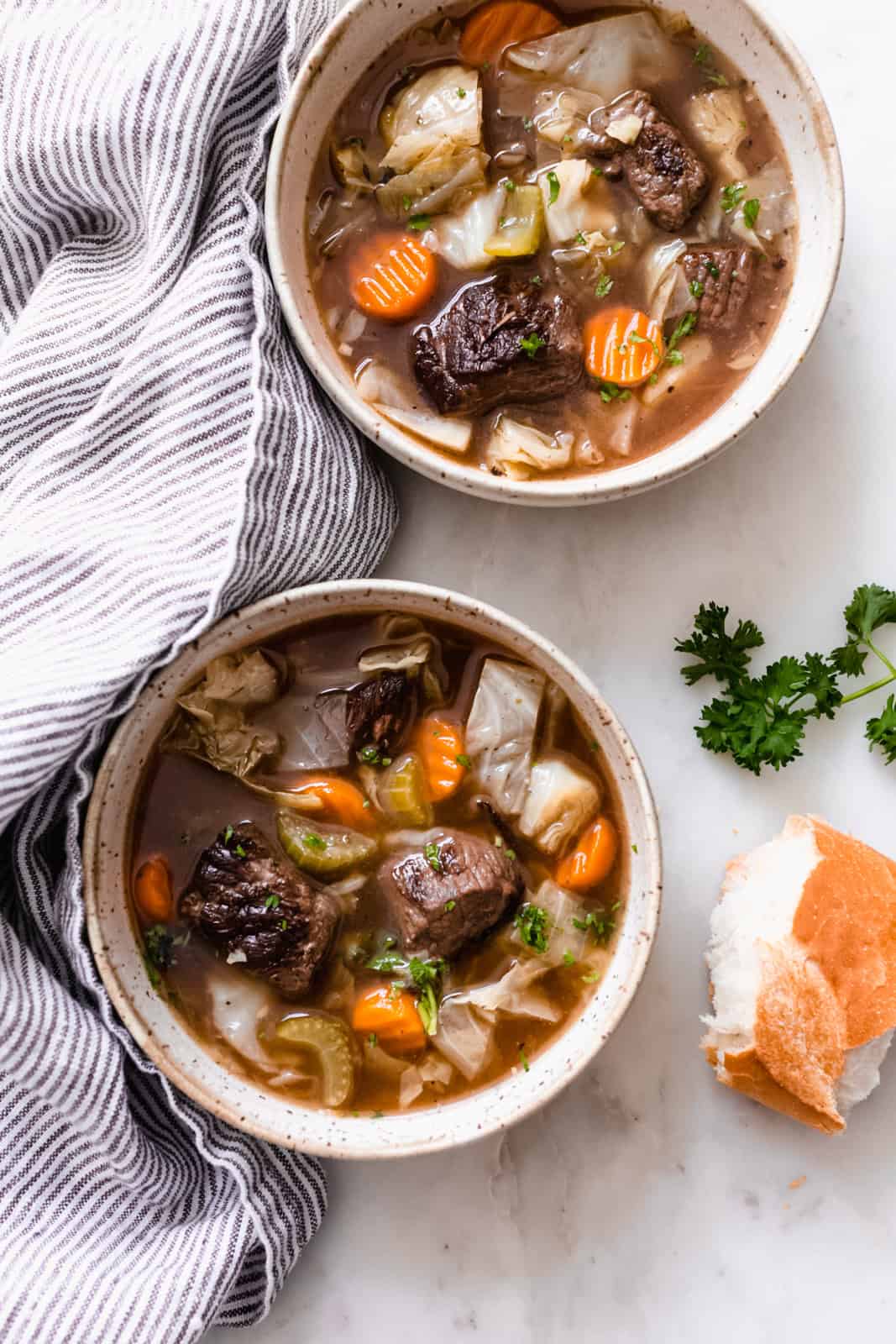 Warm & Hearty Cabbage Beef Soup