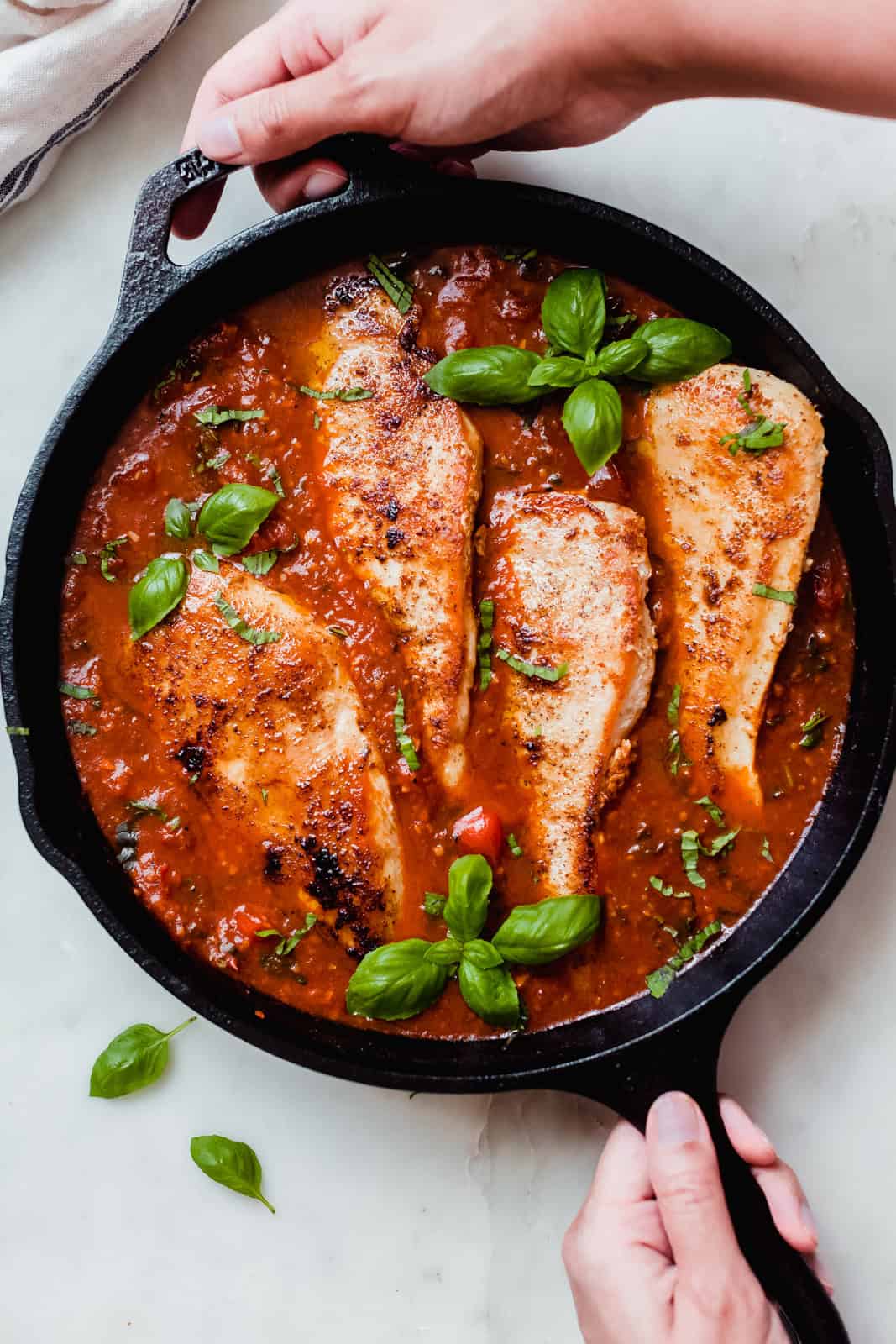 Saucy Burst Tomato Basil Chicken Recipe - Little Spice Jar