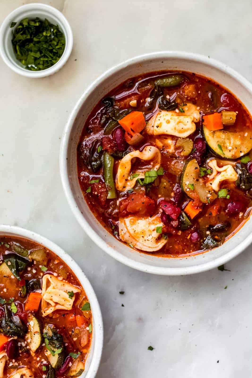 Fire-Roasted Tortellini Minestrone Soup