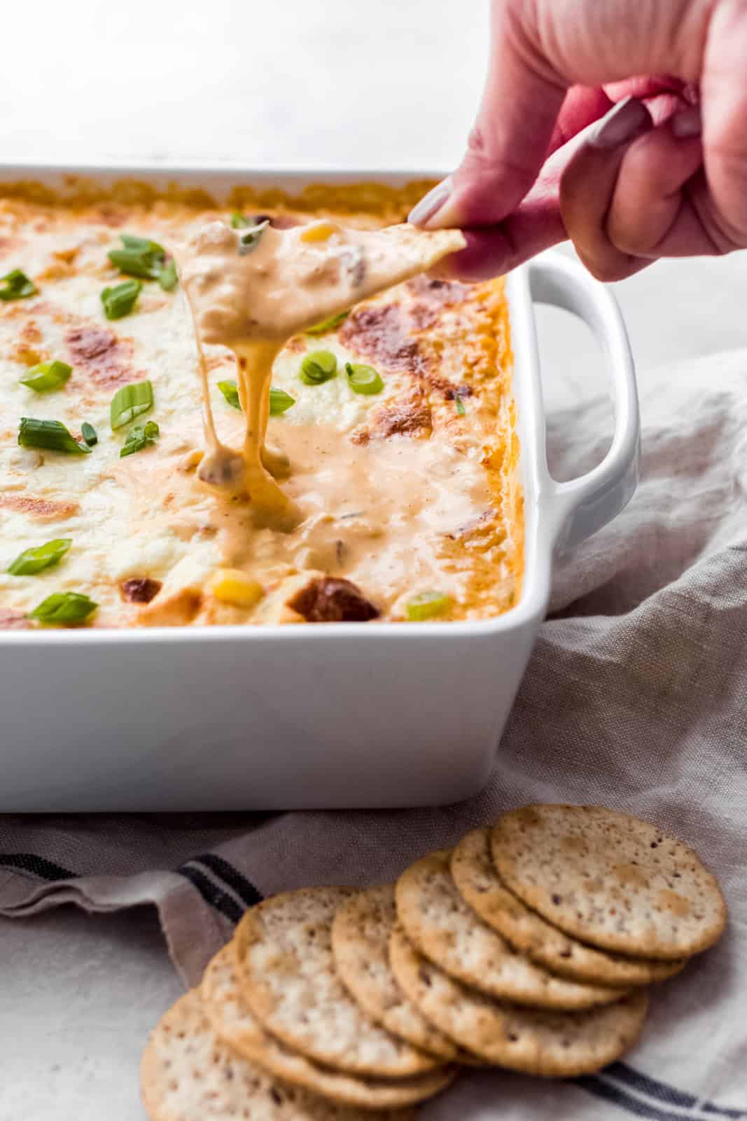 Hot Chipotle Shrimp Corn Dip