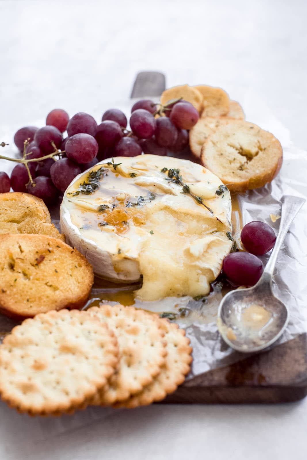 Herb Garlic Baked Brie