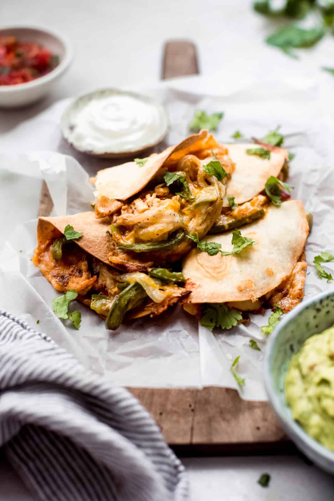 Crispy Baked Chicken Quesadillas