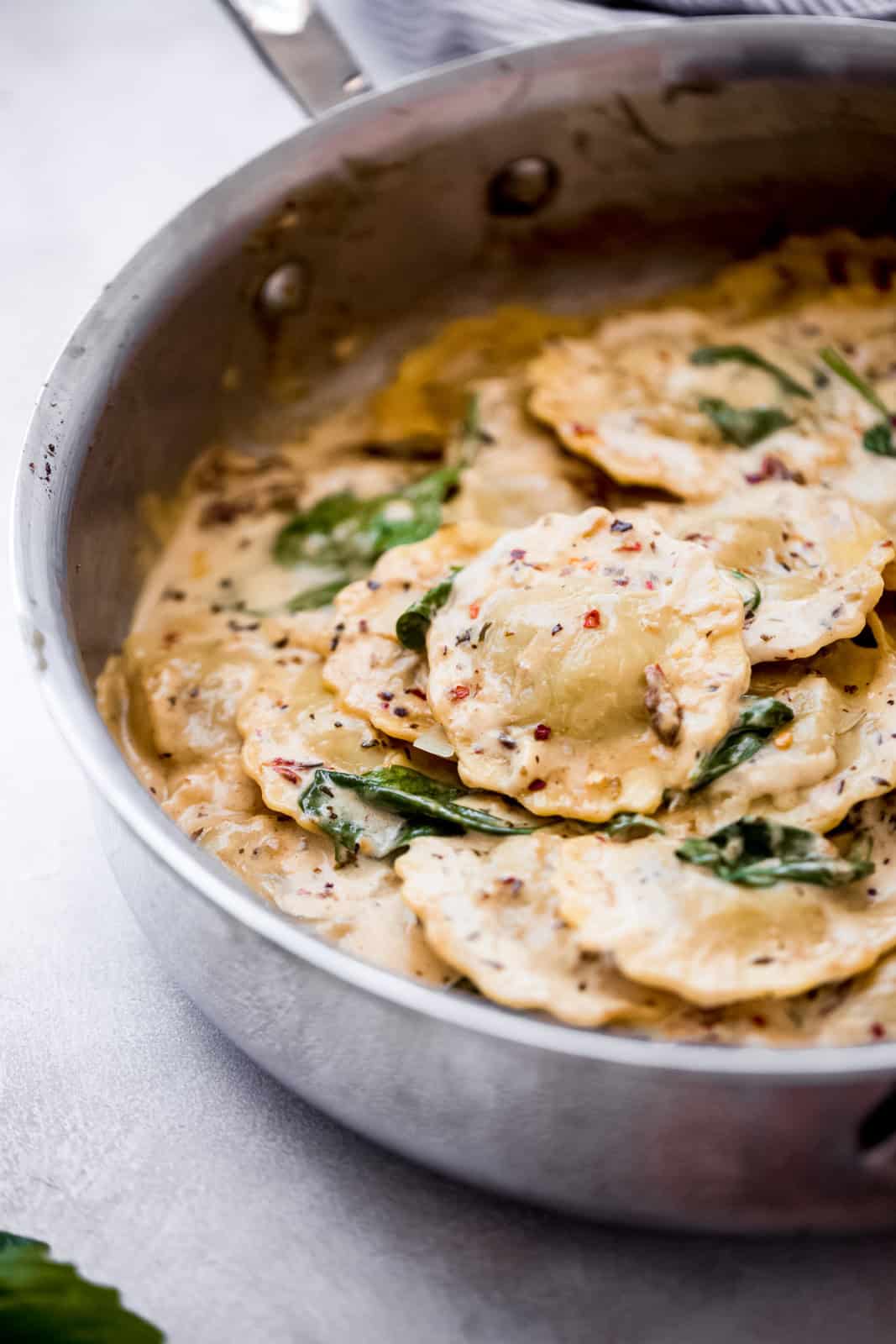 Date Night Creamy Tuscan Ravioli