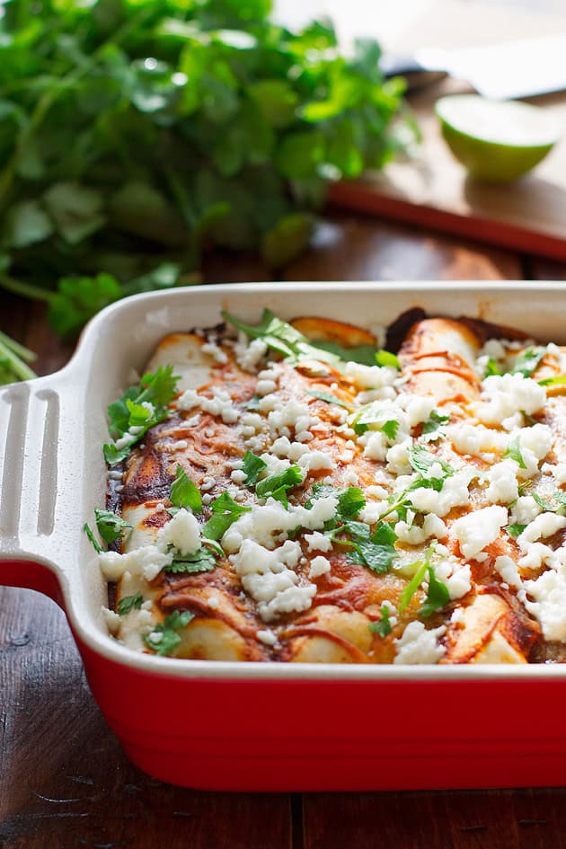 Black Bean and Rice Enchiladas