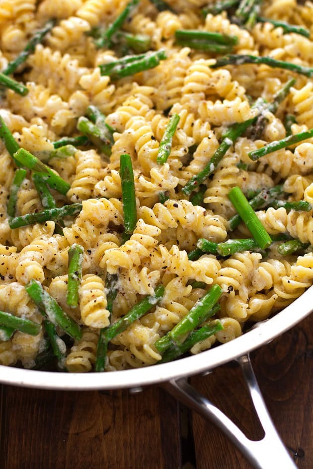 Lemon Mascarpone Pasta with Sautéed Asparagus