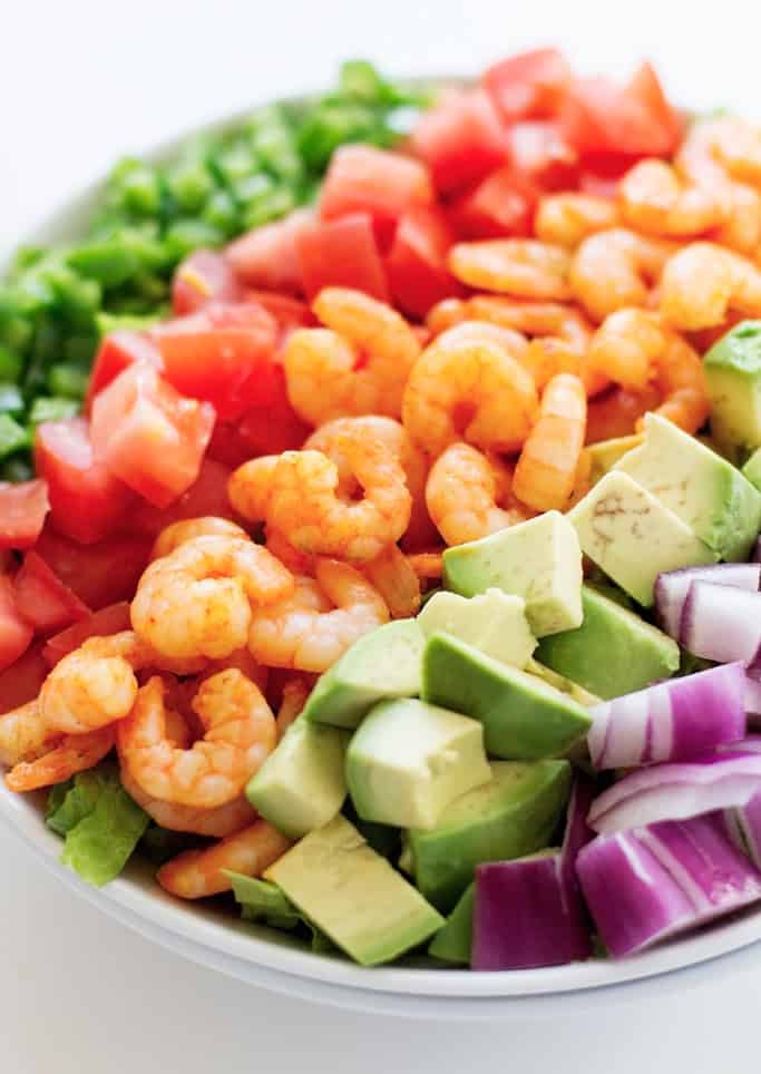 Avocado Shrimp Salad with Cumin Lime Dressing