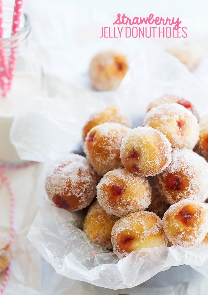 Strawberry Jelly Donut Holes