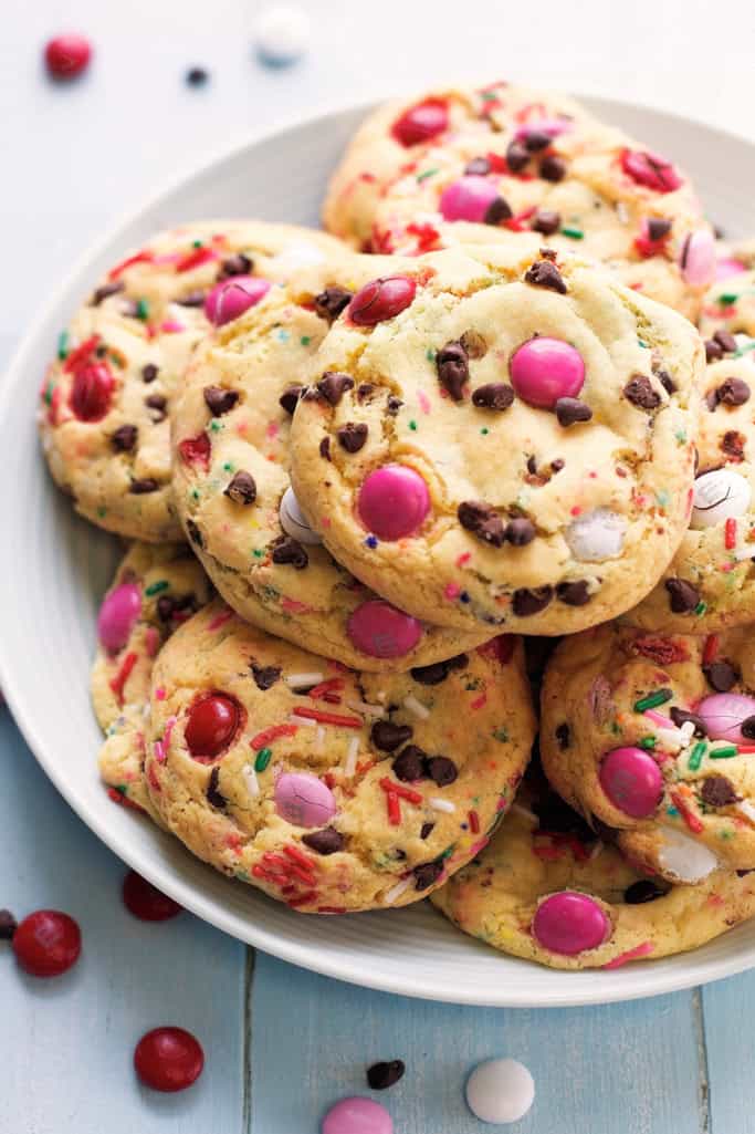 M&M Cake Batter Cookies