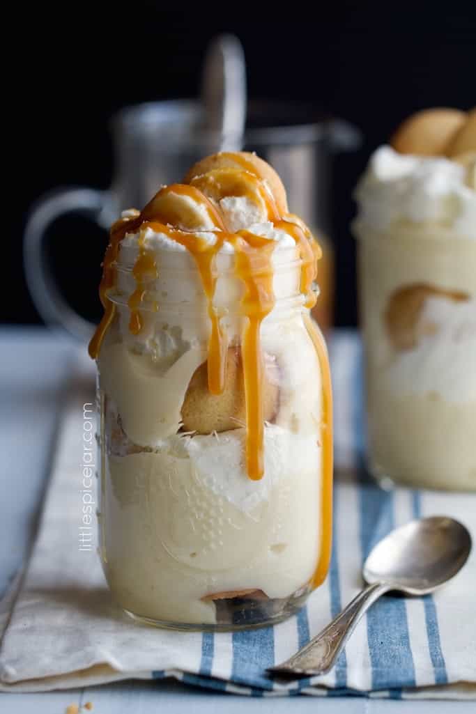Banana Pudding with Salted Caramel Sauce