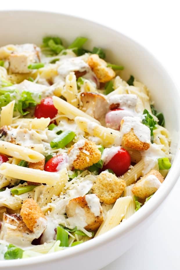 Creamy Chicken Caesar Pasta Salad
