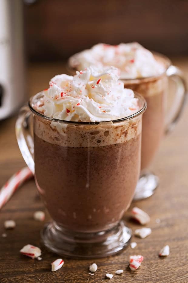 Cozy Peppermint Hot Chocolate (Slow Cooker)