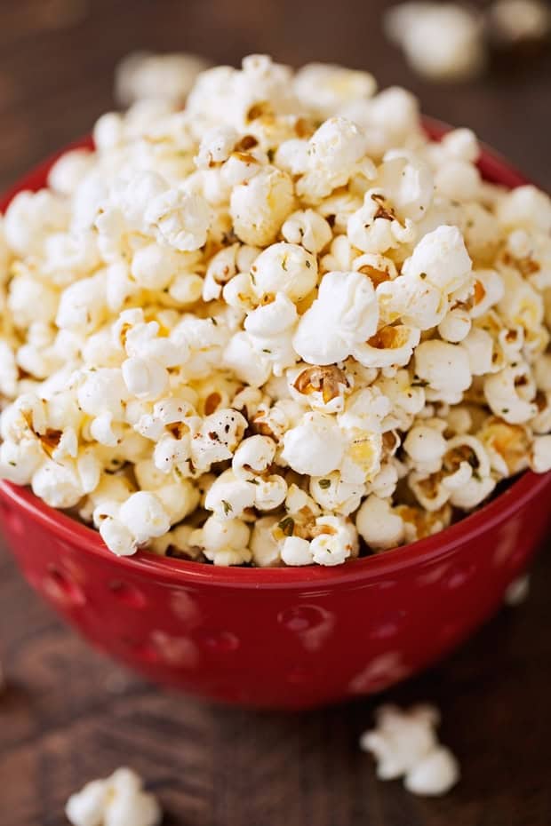Garlic Parmesan Stovetop Popcorn