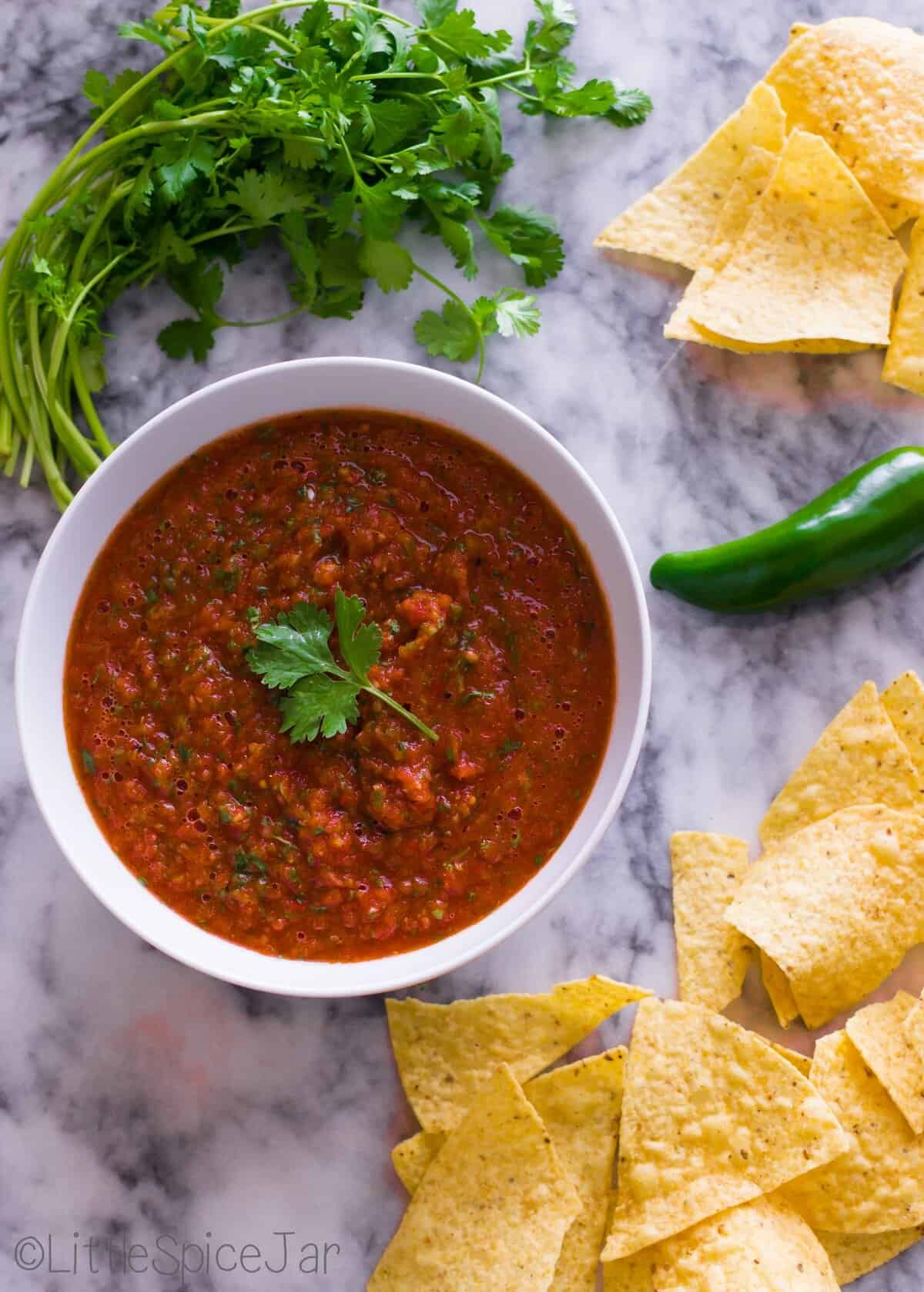 Restaurant Style Fire-Roasted Salsa