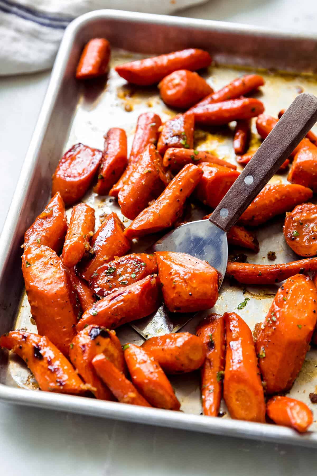 Golden Brown Honey Garlic Butter Roasted Carrots