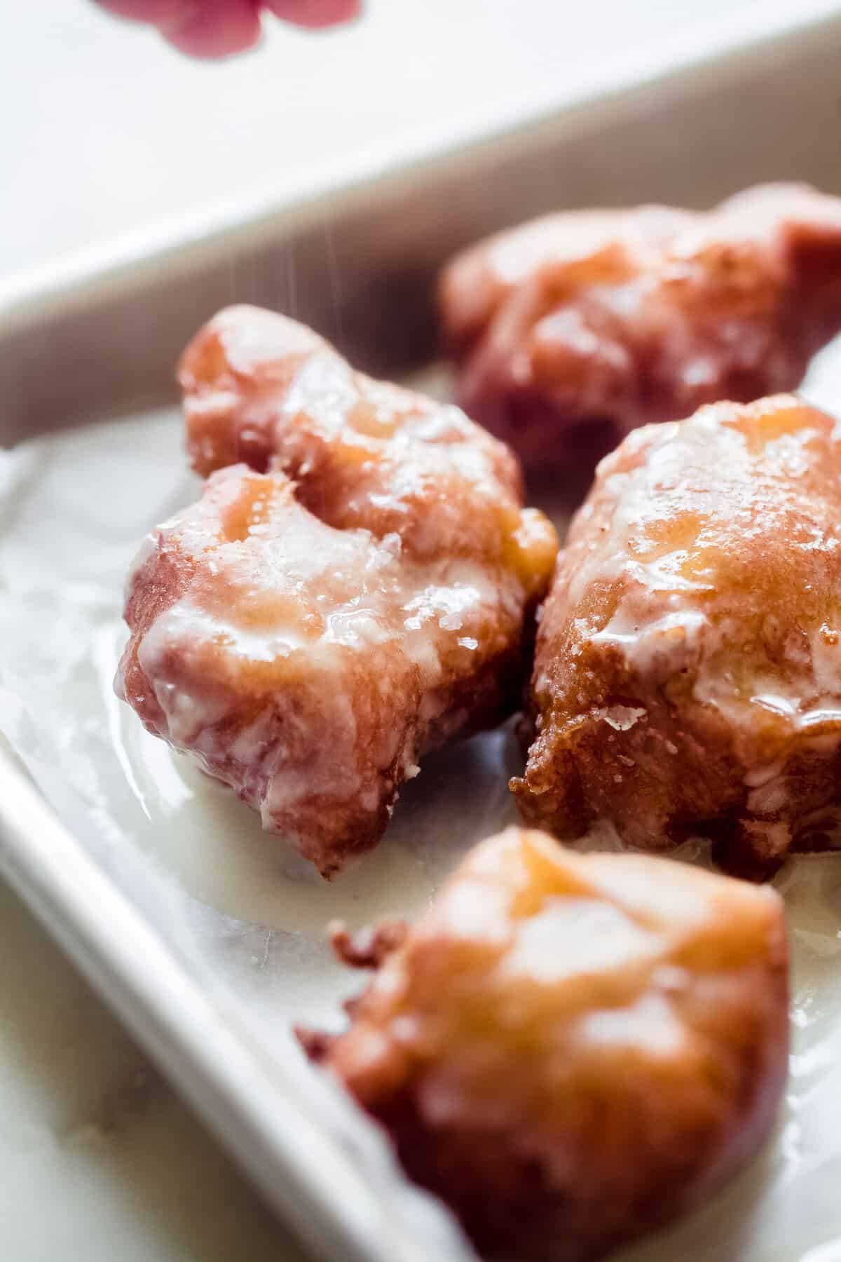 Easy Maple Honeycrisp Apple Fritters Recipe | Little Spice Jar