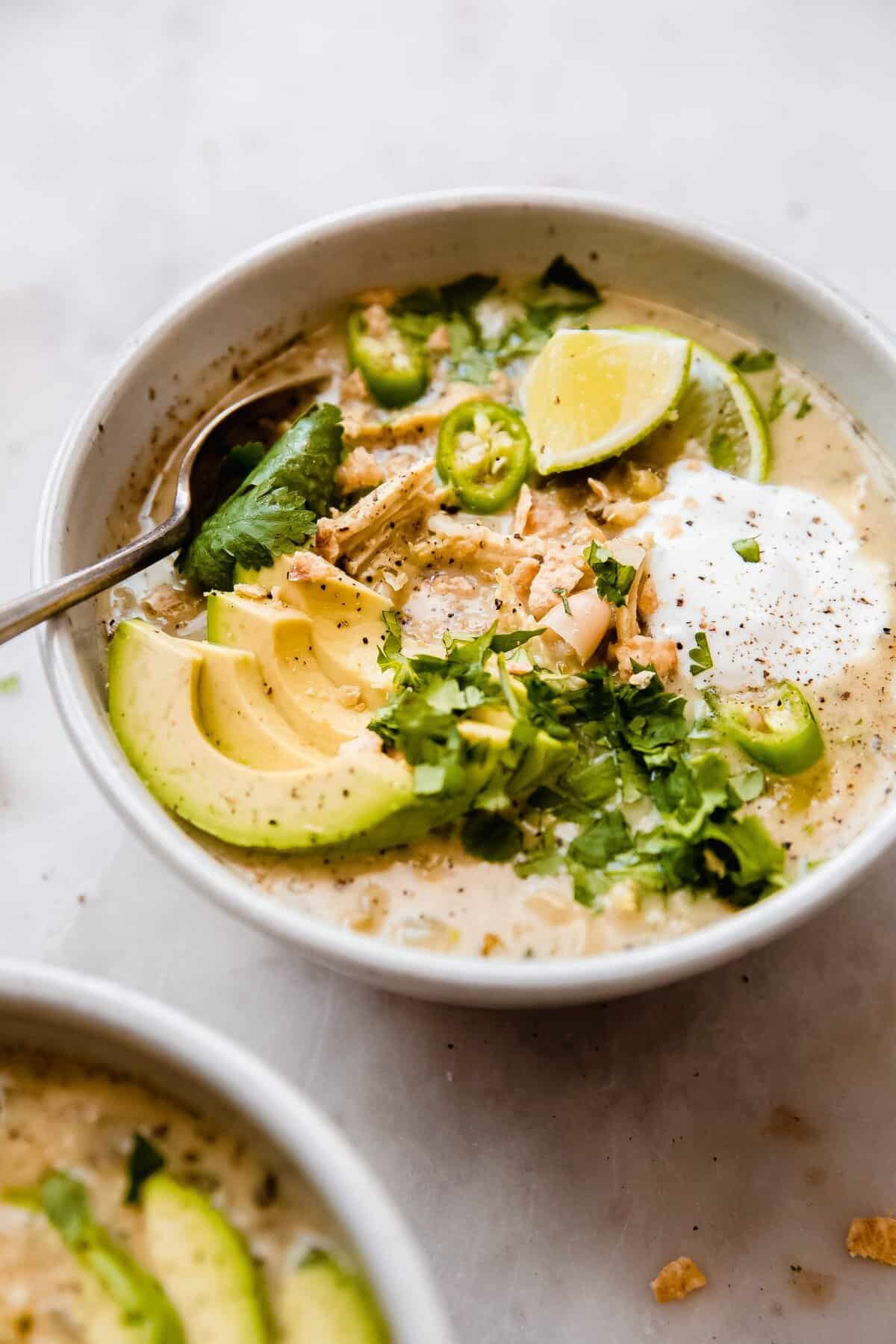 Addicting Creamy White Chicken Chili