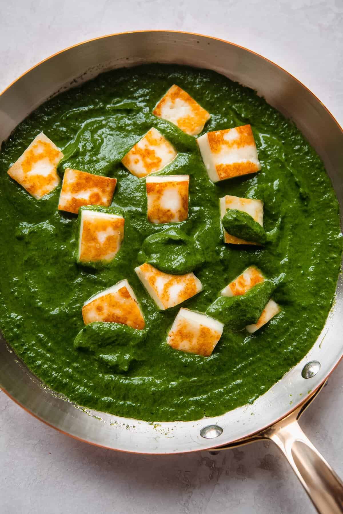 Best Garlicky Palak Paneer (Saag Paneer)