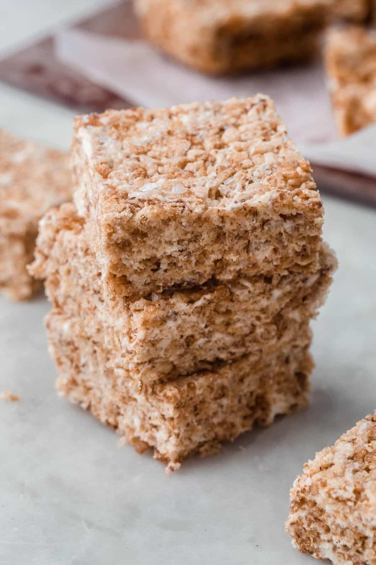 Toasted Marshmallow Brown Butter Rice Krispies Treats