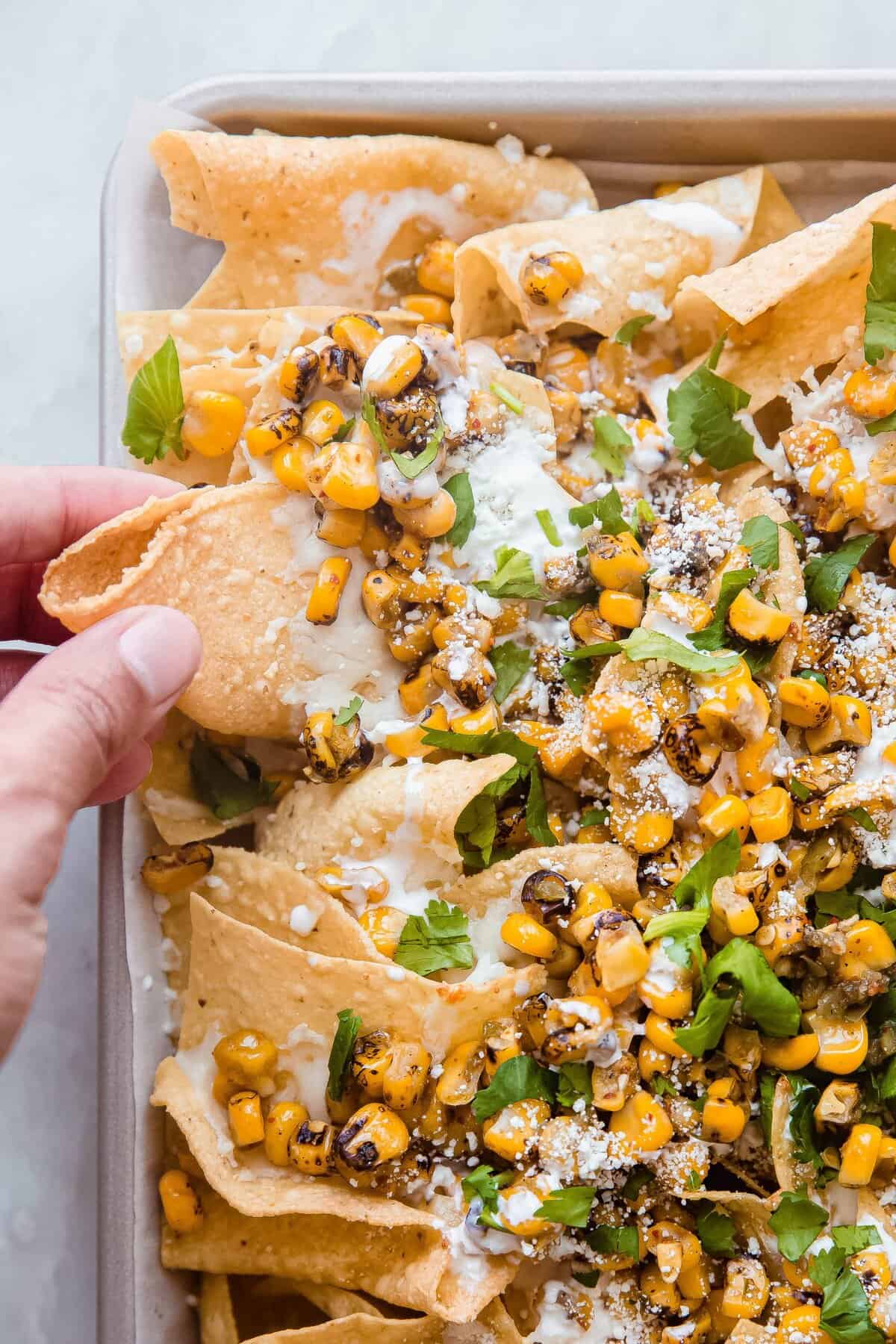 Sheet Pan Street Corn Nachos (Esquites Nachos)