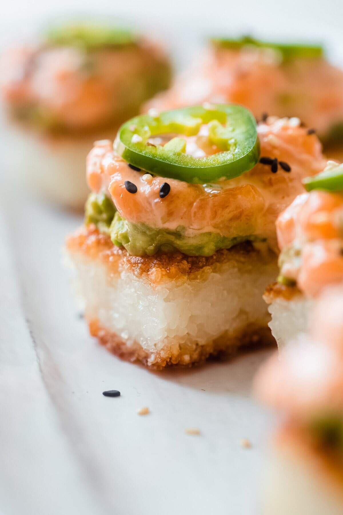 Crispy Rice Spicy Salmon