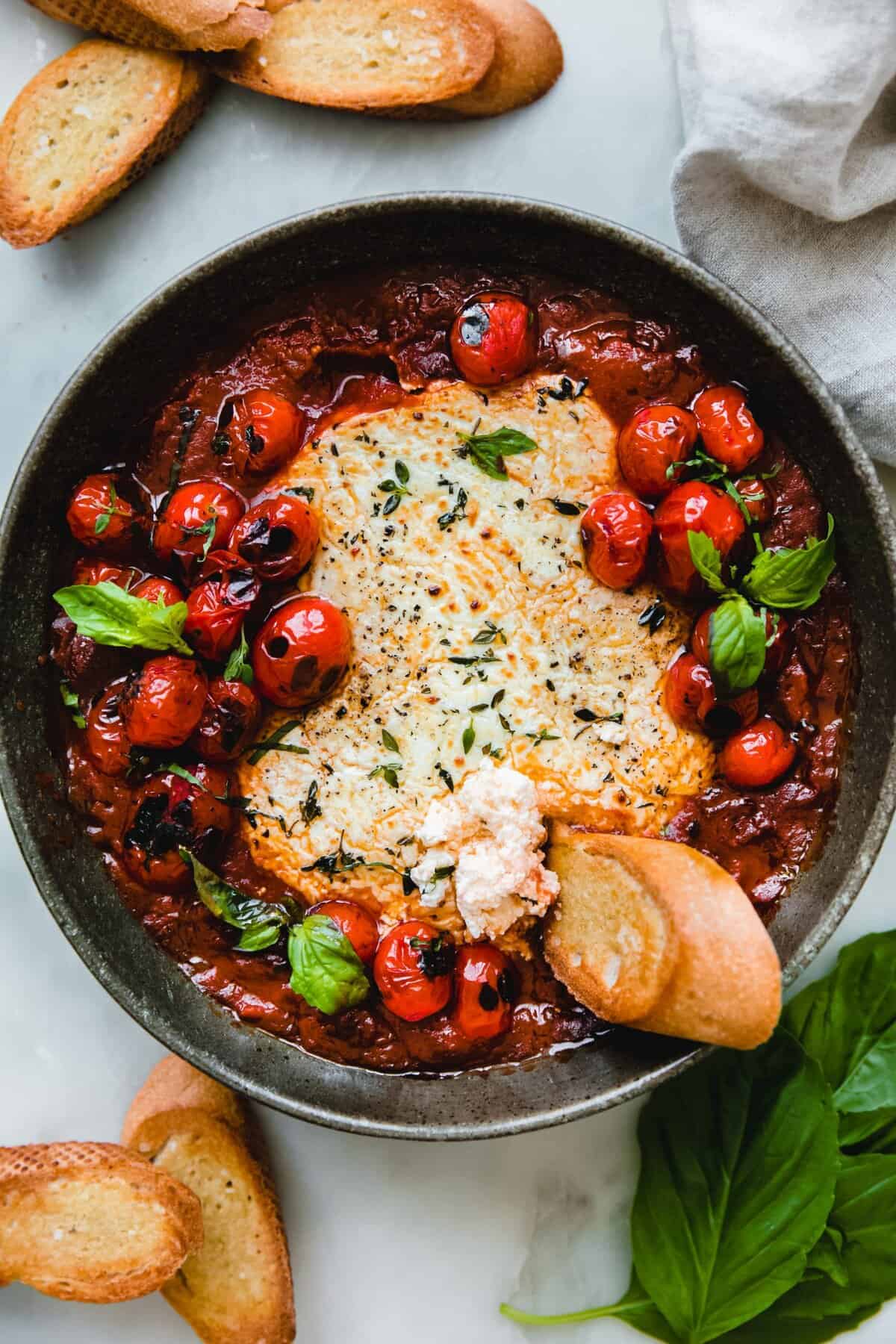 Baked Tomato Goat Cheese Dip